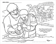 Philip Preaches Jesus to an Ethiopian Man-icon